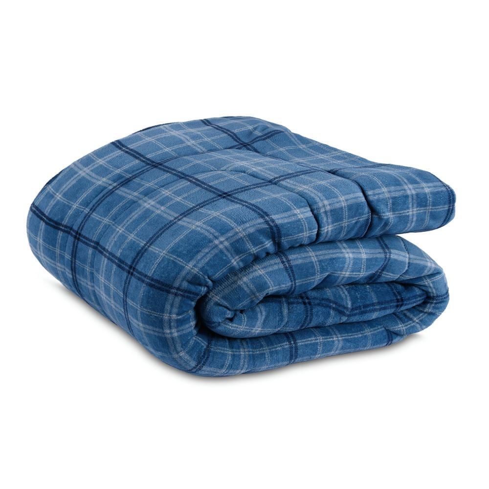Edredom Queen 100% Poliéster Provence Plush Havan Casa - Enzo Geo Azul