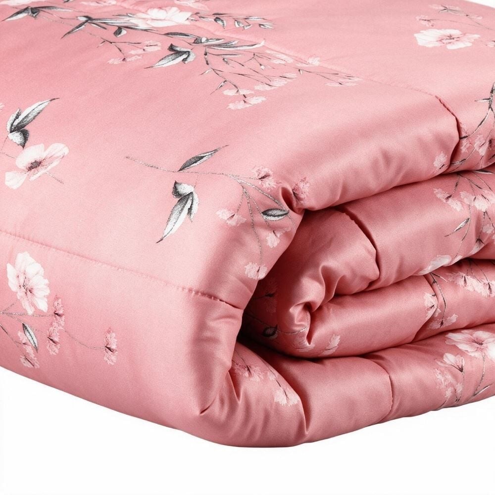 Edredom Queen Dupla Face Bellagio Havan Casa - Nina Floral Rosa