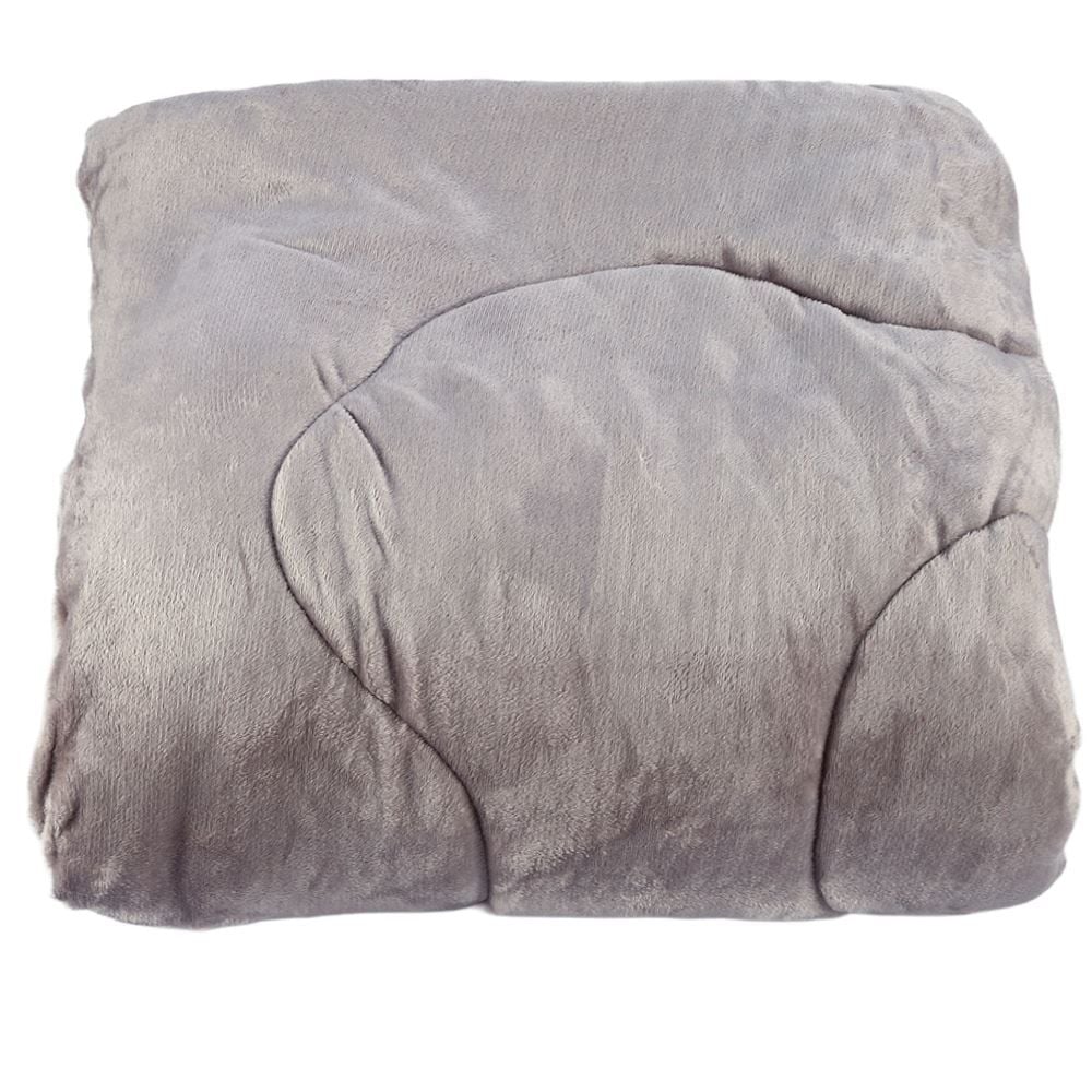 Edredom Queen Plush Inove Provence Havan Casa - Cinza Lunar