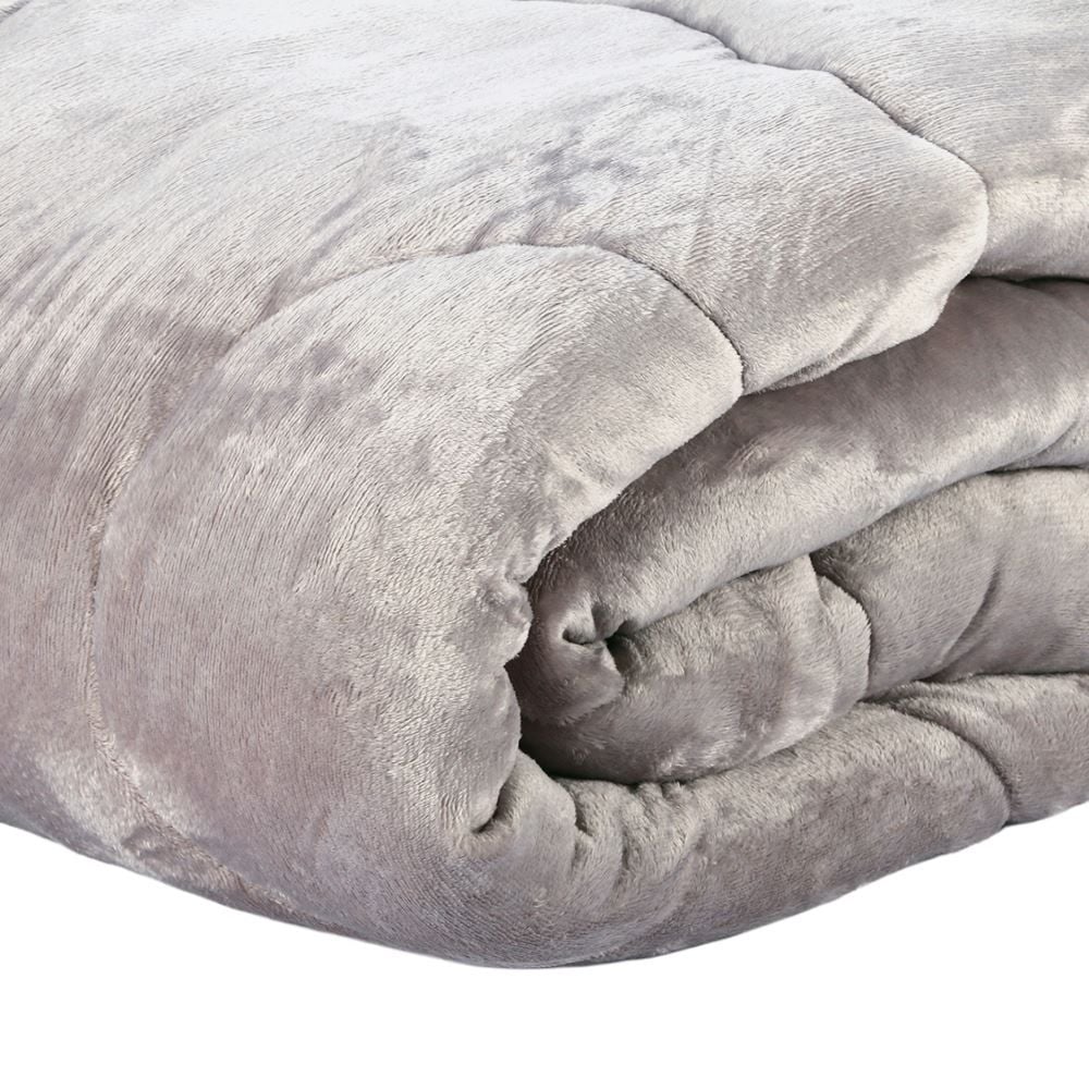 Edredom Queen Plush Inove Provence Havan Casa - Cinza Lunar