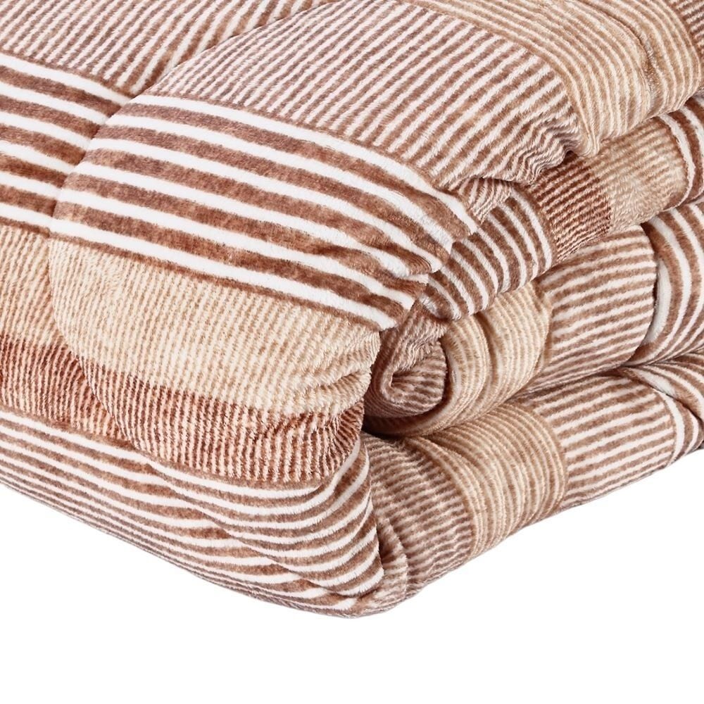 Edredom Queen Plush Inove Provence Havan Casa - Caio Geo Bege