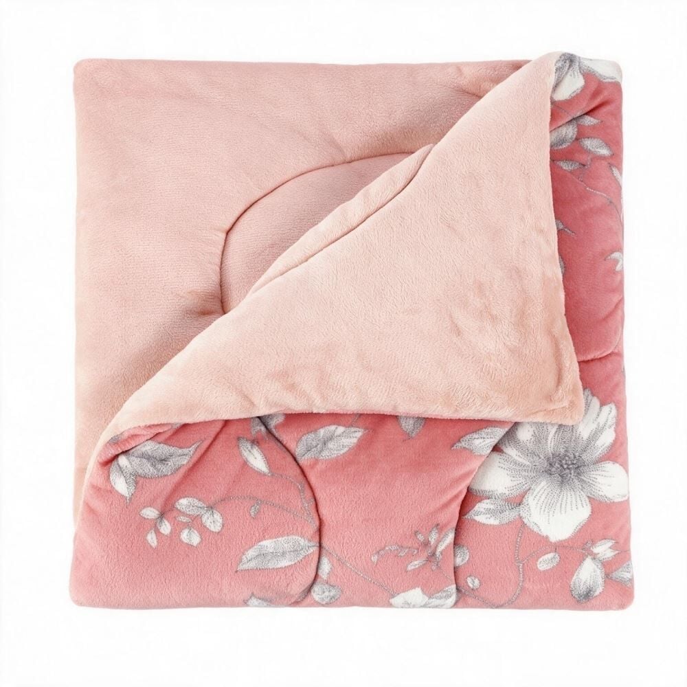 Edredom Queen Plush Inove Provence Havan Casa - Livia Floral Rosa