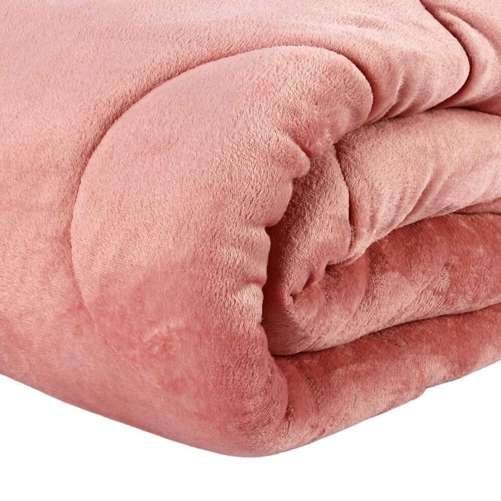 Edredom Queen Plush Inove Provence Havan Casa - Argila