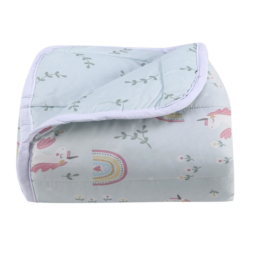Edredom Solteiro Microfibra 100% Poliéster Kids Solecasa - Unicórnio