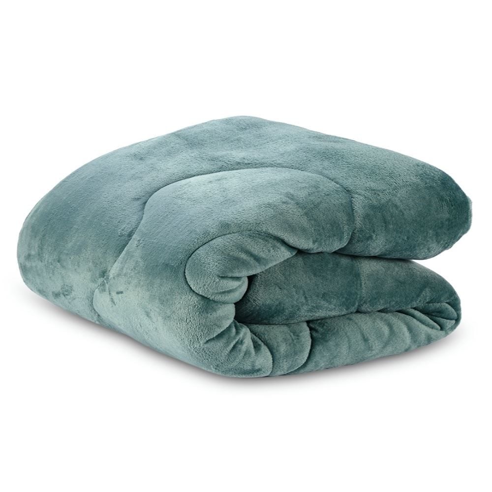 Edredom Solteiro Plush Inove Provence Havan Casa - Verde