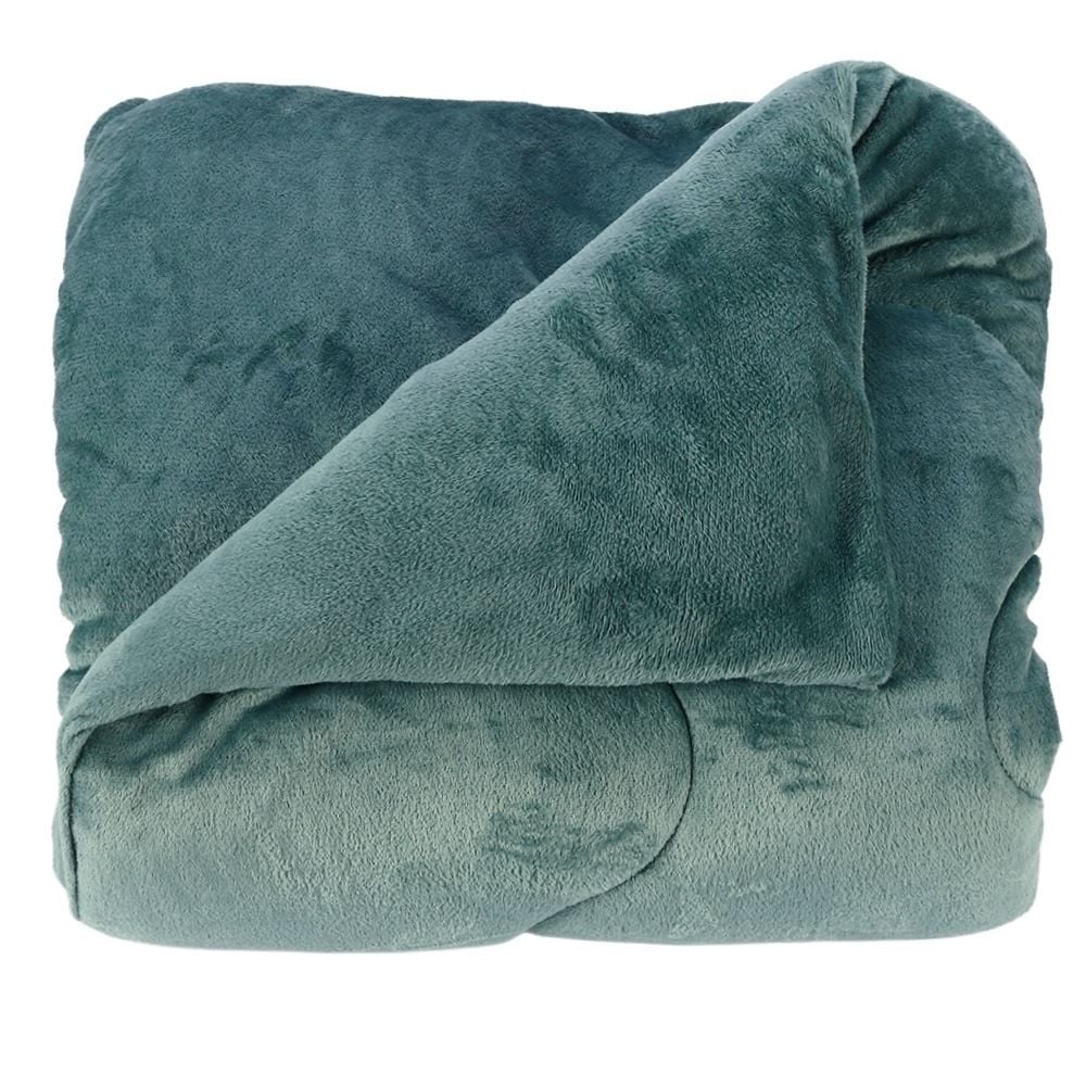 Edredom Solteiro Plush Inove Provence Havan Casa - Verde