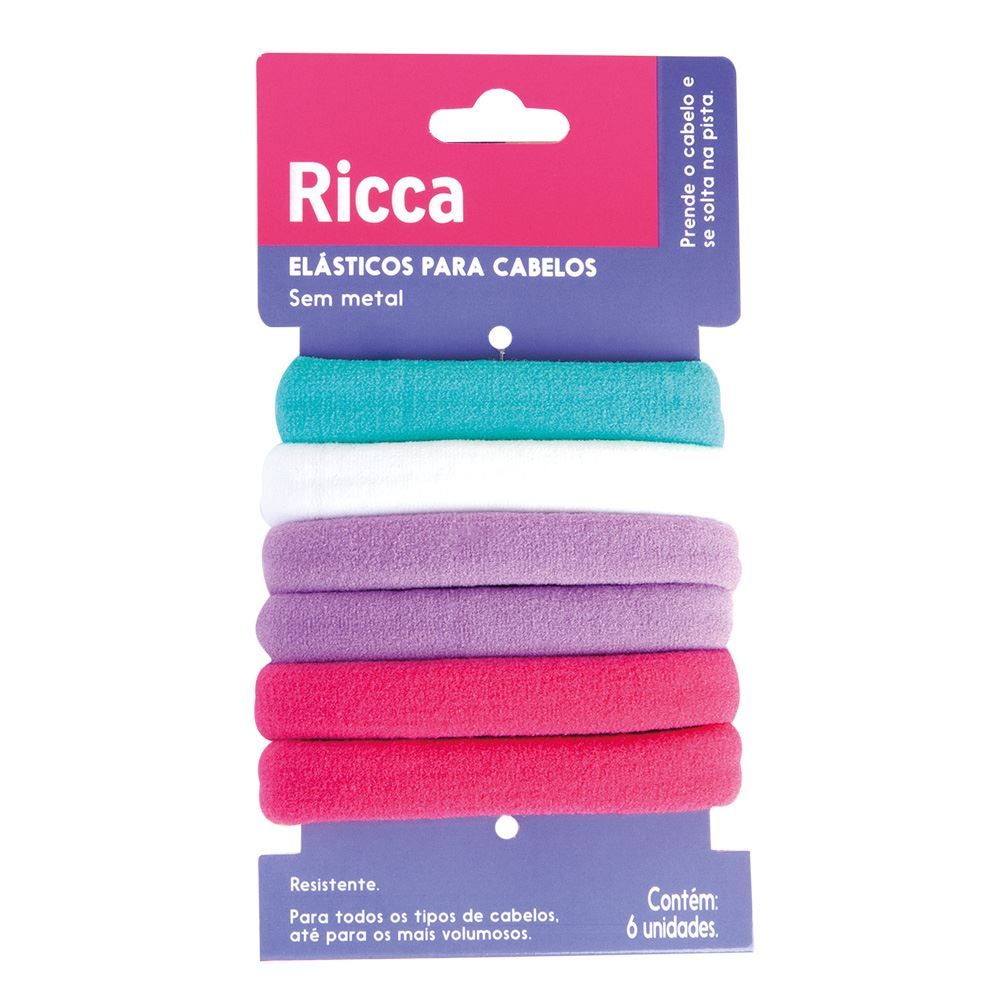 Elástico de Cabelo Grosso 6 Unidades Summer Ricca