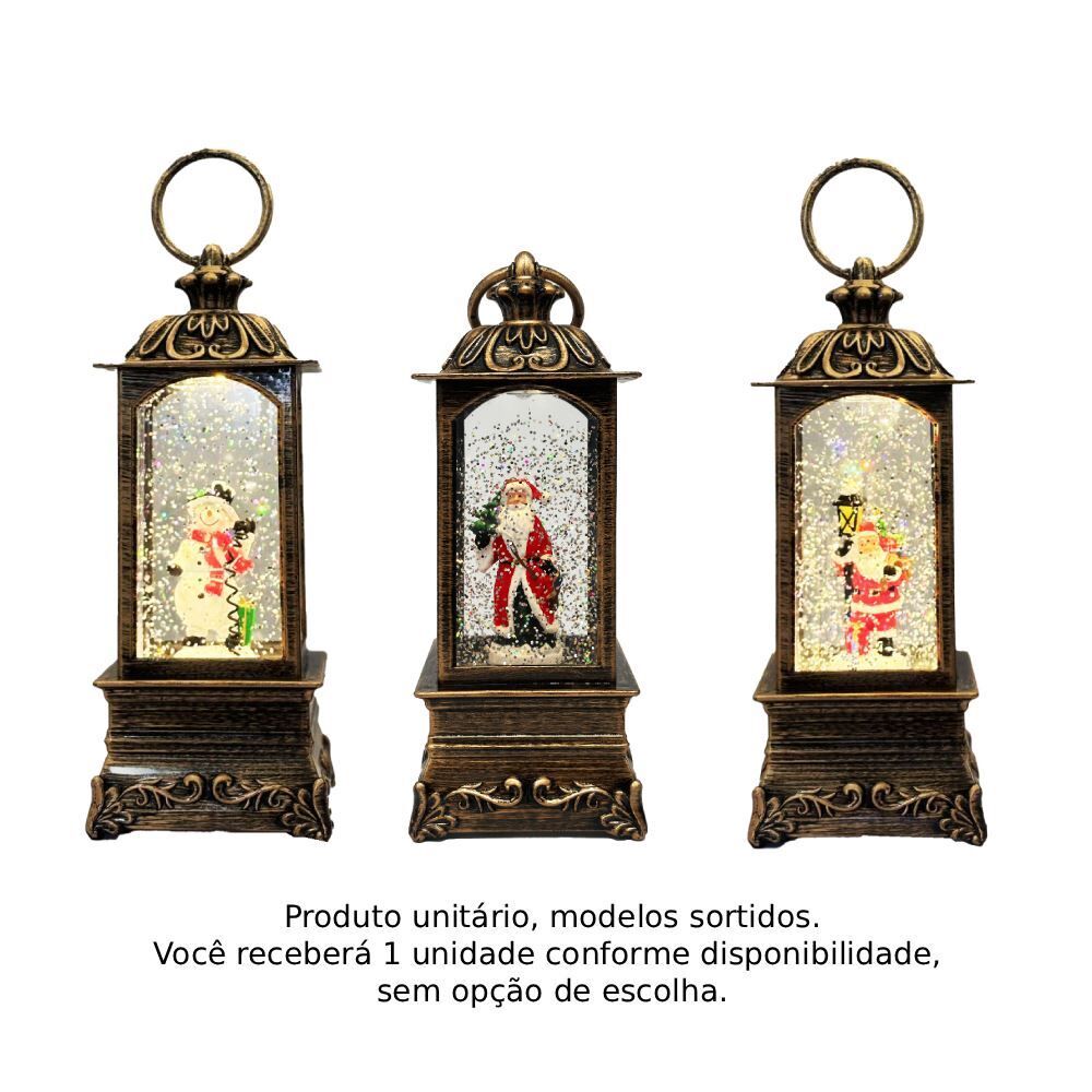 Enfeite Natalino Lanterna com Luz e Som 21Cm Rio Master - Sortido