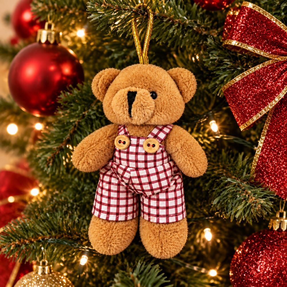 Enfeite Natalino Pelúcia Urso 13Cm Tuut - Sortido