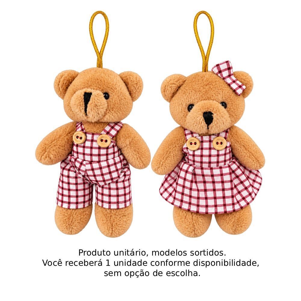 Enfeite Natalino Pelúcia Urso 13Cm Tuut - Sortido