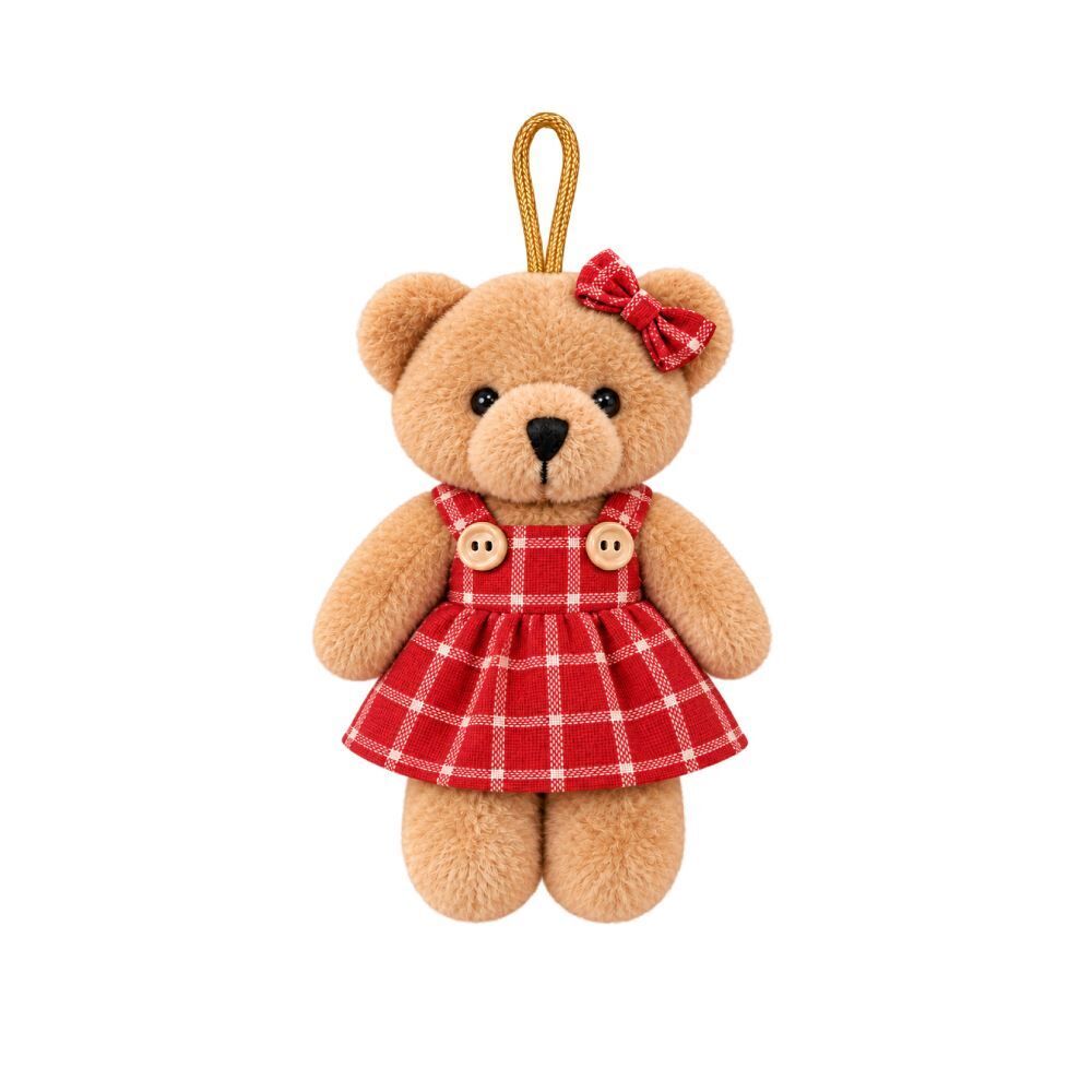 Enfeite Natalino Pelúcia Urso Bege 13Cm Tuut - Sortido