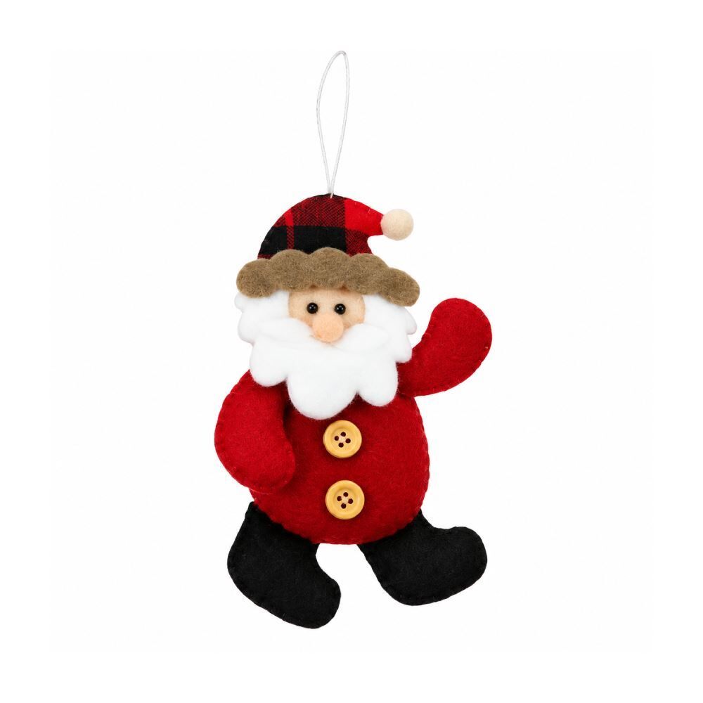 Enfeite Papai Noel Xadrez 15Cm Rio Master - Sortido