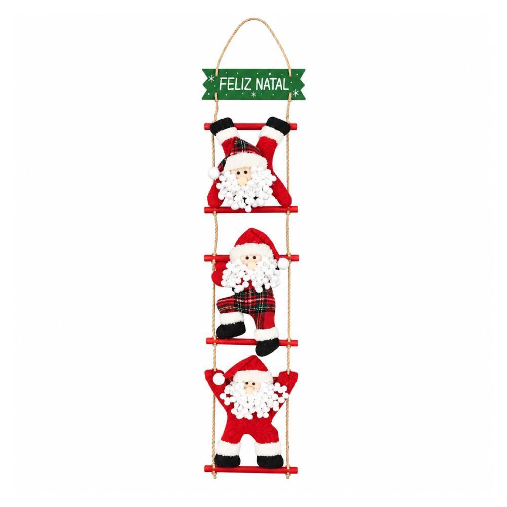 Enfeite Trio de Papai Noel 88Cm Rio Master