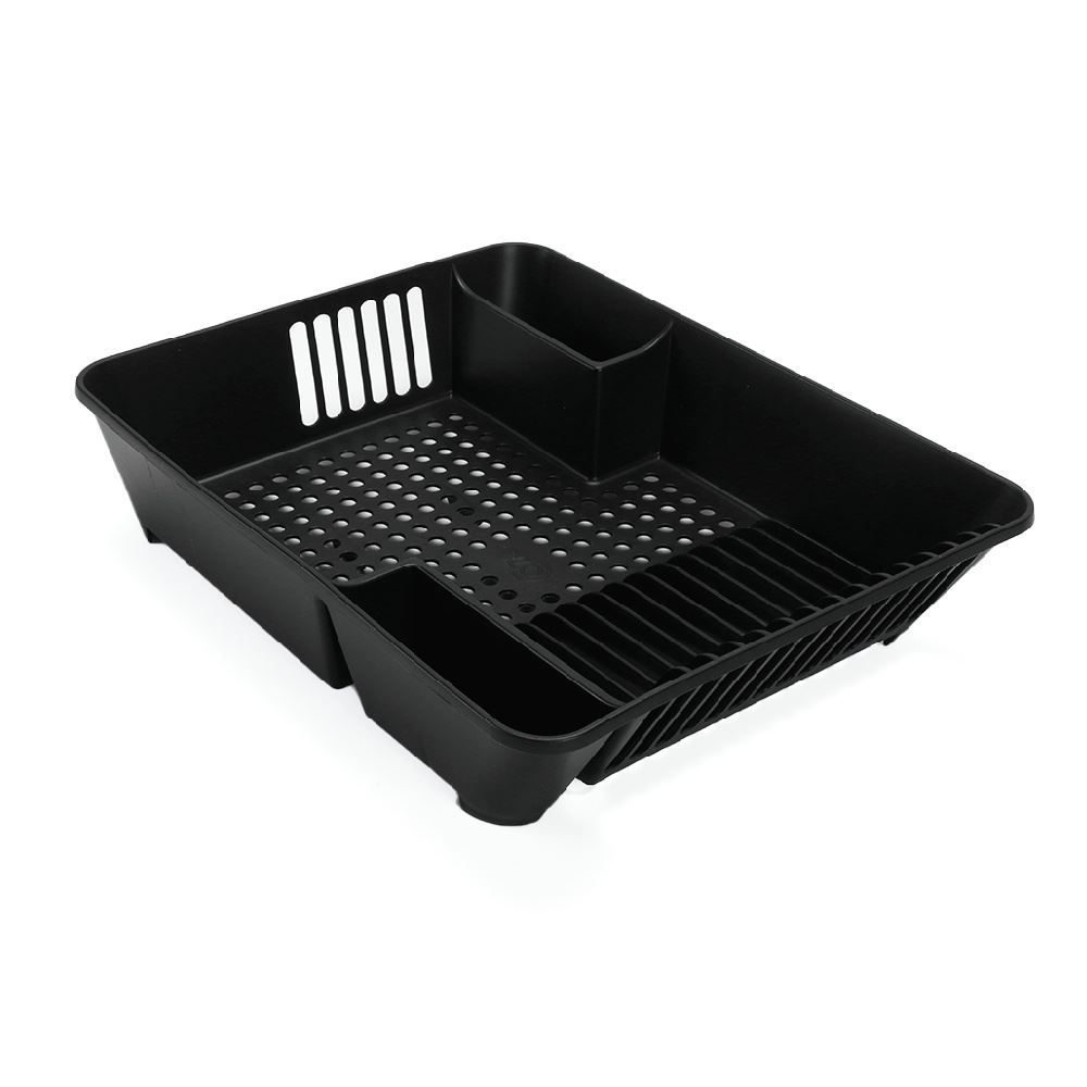 Escorredor De Louças Em Plástico Basic Coza 45Cm - Preto