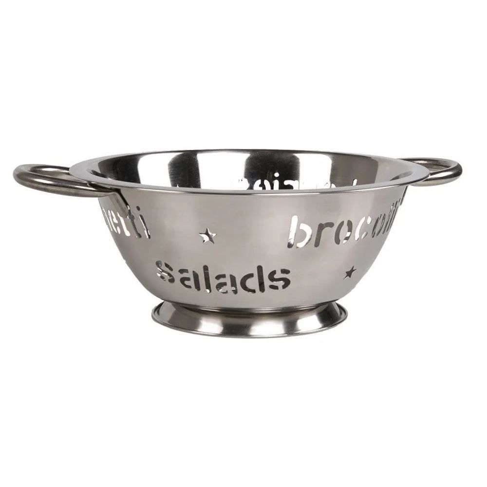 Escorredor de Macarrão Letrinhas Havan Casa 24Cm - Inox