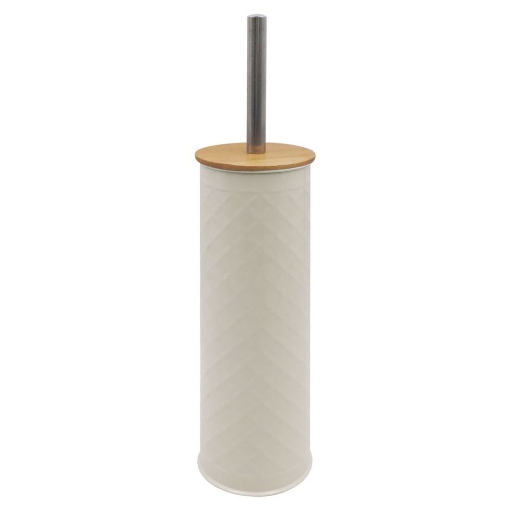 Escova Sanitária Com Tampa De Bambu Havan Casa - Taupe