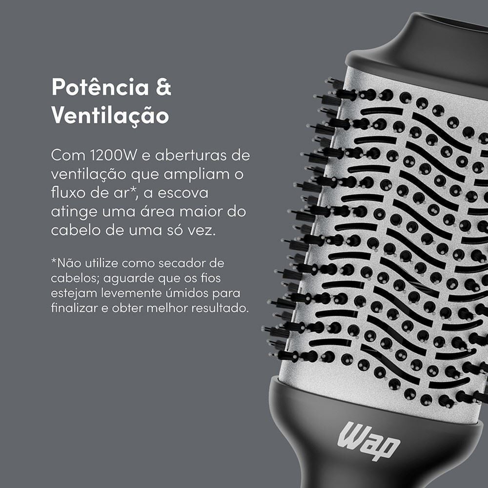 Escova Secadora 4 em 1 Wap Essencial Ws1200 Bivolt Multicerdas - Bivolt Manual