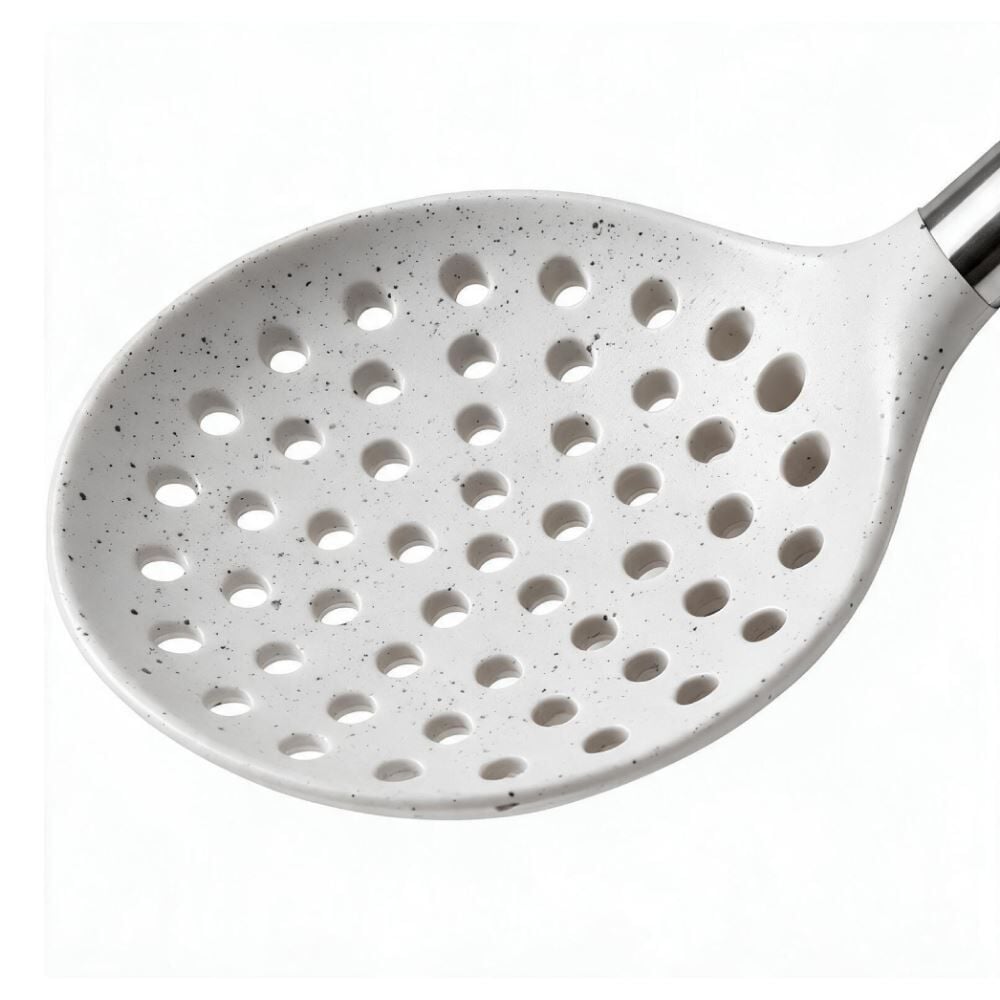 Escumadeira de Silicone Cabo em Inox Brinox 34,5 cm - Vanilla