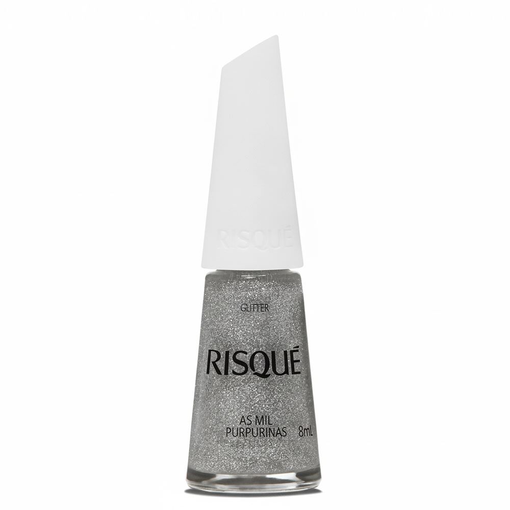 Esmalte Risqué 8Ml - Glitter Mil Purpurinas 