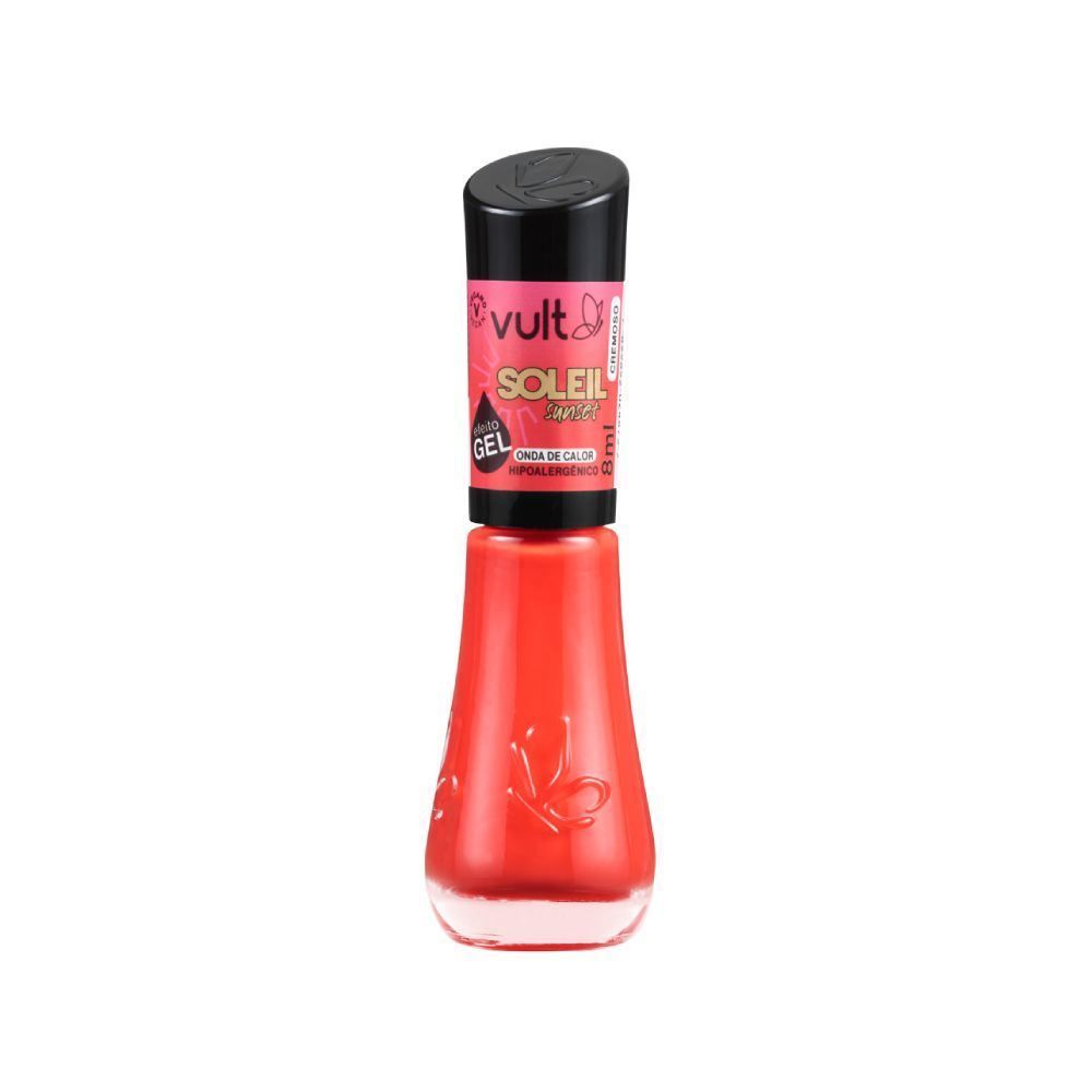 Esmalte Vermelho Soleil Sunset Onda De Calor Vult - 8ml