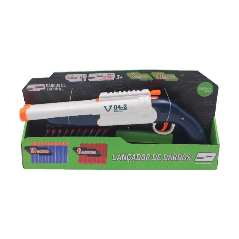 Lançador de Dardos Espingarda Cano Duplo Havan Toys - ST78261