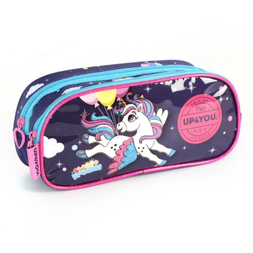 Estojo Duplo Infantil Luxel Unicórnio - Sortido