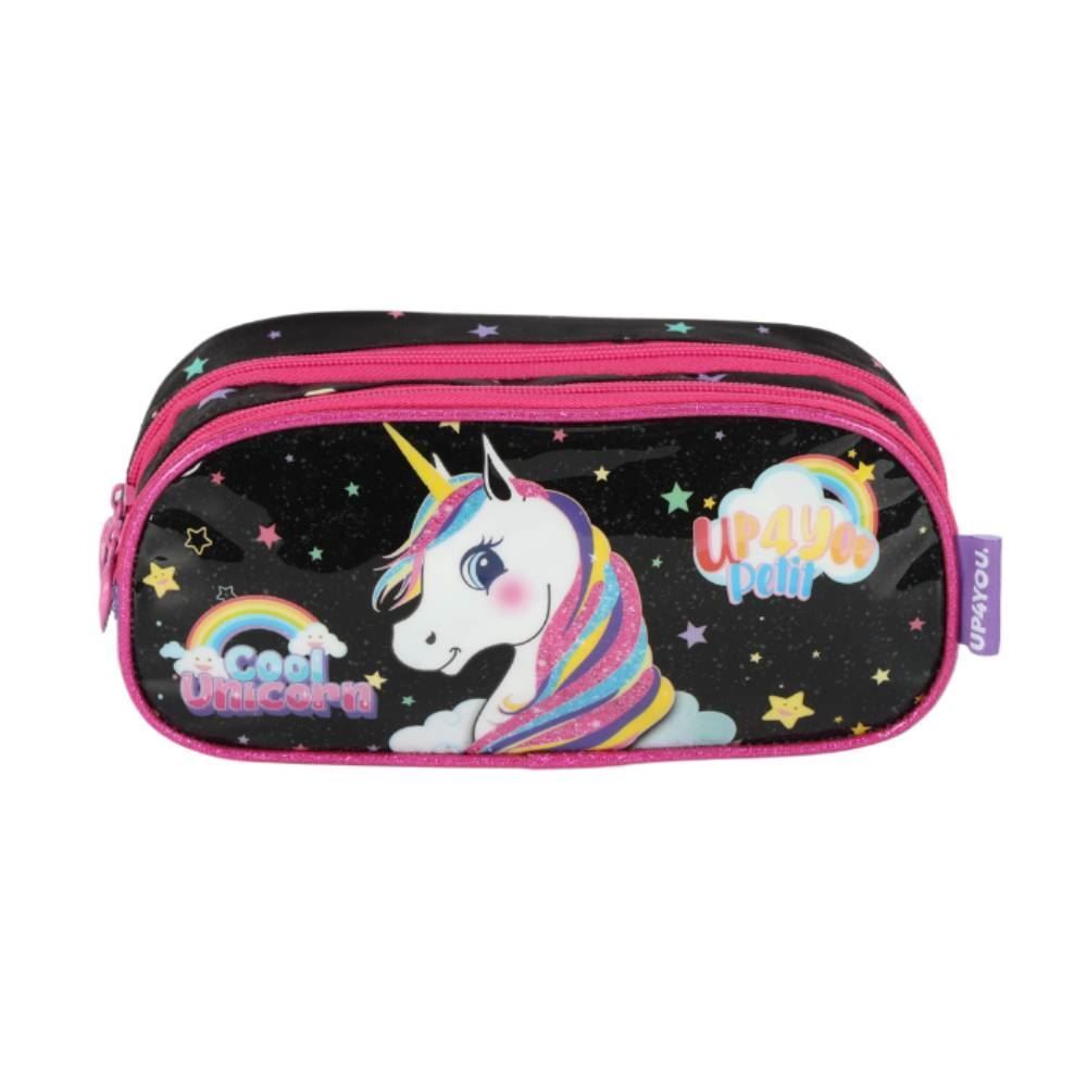 Estojo Duplo Infantil Luxel Unicórnio - Sortido