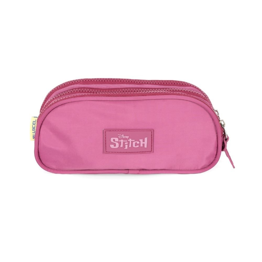 Estojo Juvenil Triplo Pelúcia Stitch Luxcel - Sortido