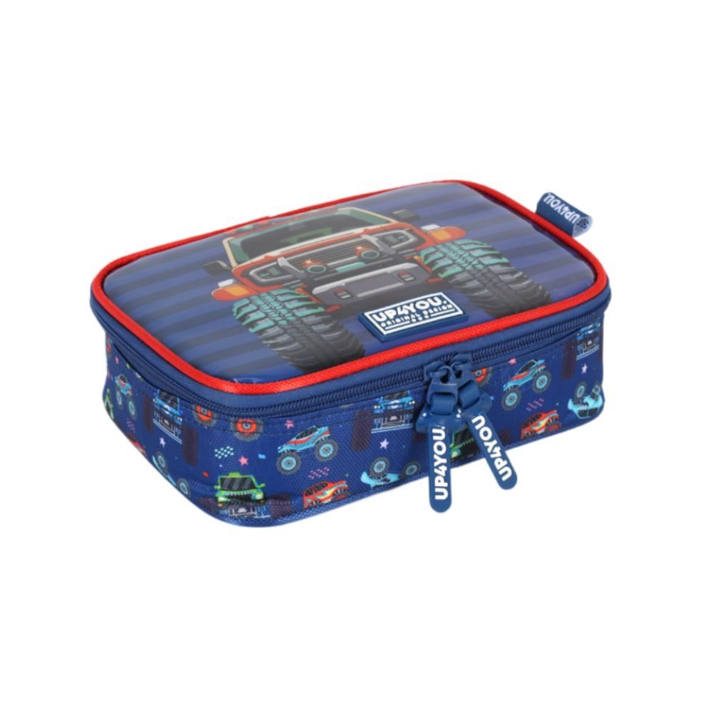 Estojo Retangular Infantil Up Truck Luxcel - Azul