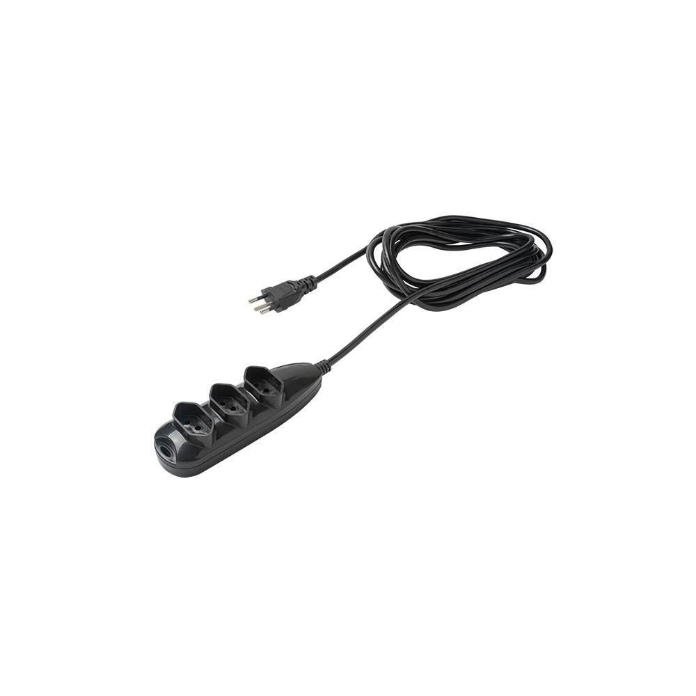 Extensão Elétrica Intelbras 3 Tomadas 3 Pino 10A 3M Preta - 4830148