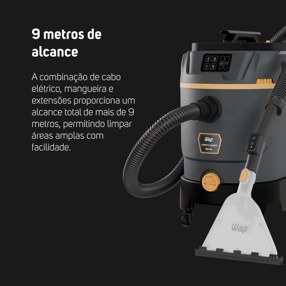 Extratora Barril 4 em 1 Wap Carpet Cleaner Pro 40 Com Vapor