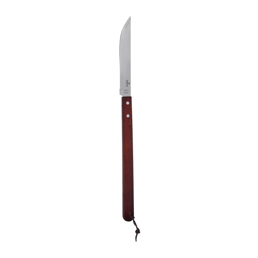 Faca Para Churrasco De Inox Com Cabo De Madeira Leme 7"