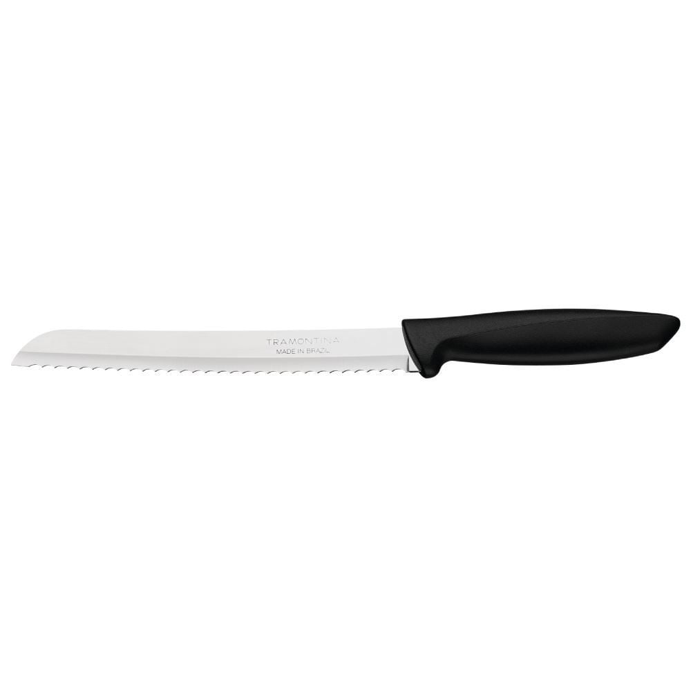 Faca Para Pão Aço Inox Plenus Tramontina 8" - Preto