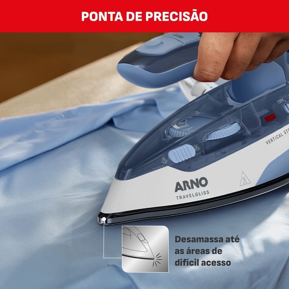 Ferro a Vapor de Viagem Arno Travelgliss Bivolt Fvtb