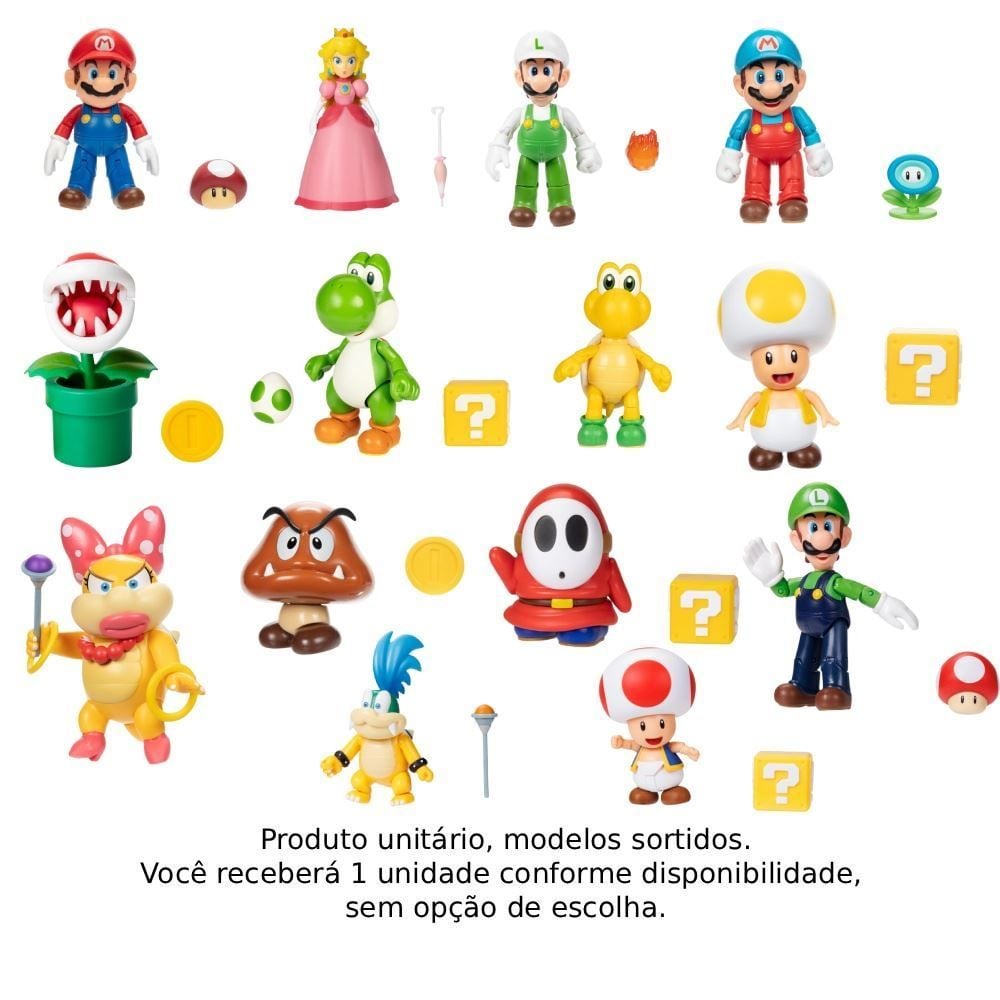 Boneco Fire Mario Sortido Super Mario Sunny
