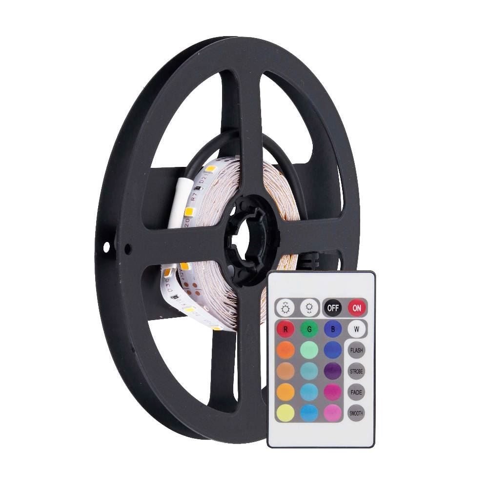 Fita Led 3,6W 12V 5 Mts Com Fonte Bivolt Gaya - RGB