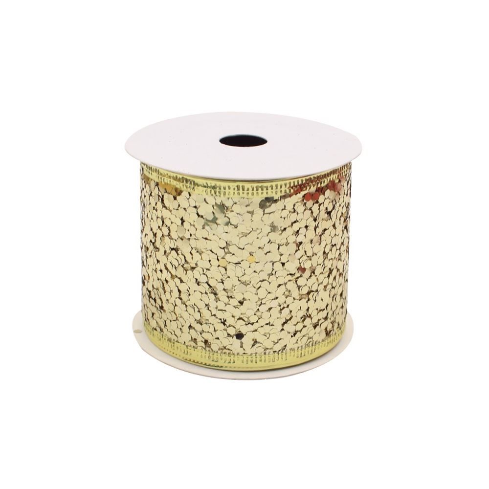 Fita Natalina 5 M X 6,3 Cm Dourado Havan Casa - Sortido