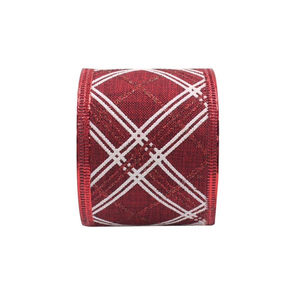 Fita Natalina 5M X 6,3Cm Vermelho E Branco Havan Casa - Sortido