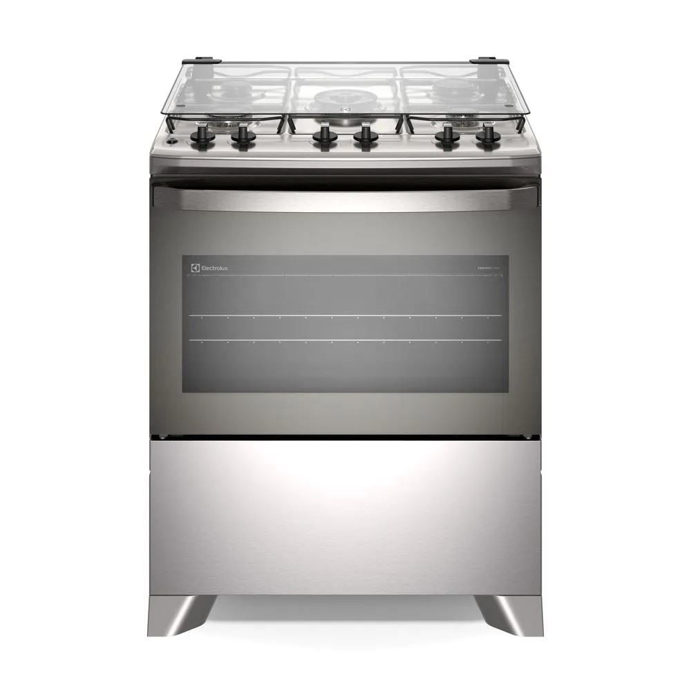 Fogão de Piso 5 Bocas Electrolux Cinza Efficient Fe5ig