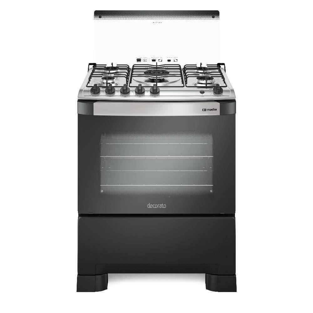 Fogão De Piso 5 Bocas Mueller Acendimento Automático Decorato G3 - Bivolt