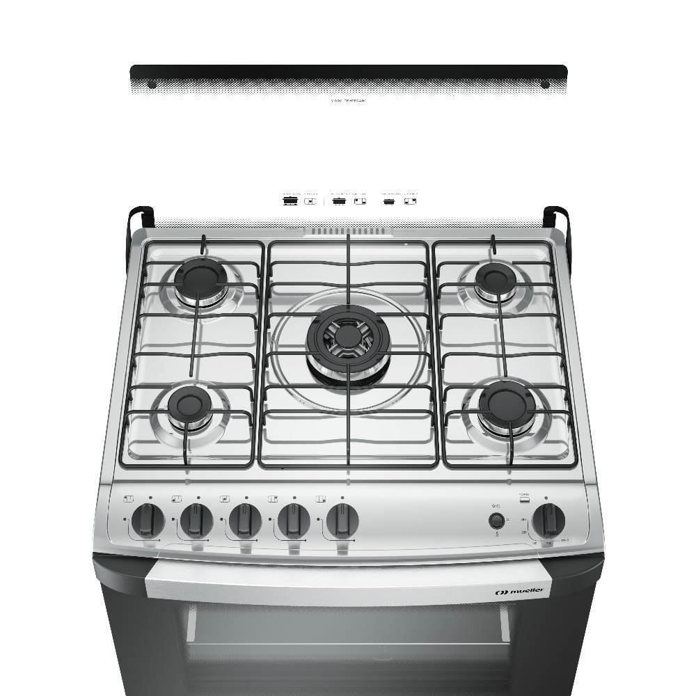 Fogão De Piso 5 Bocas Mueller Acendimento Automático Decorato G3 - Bivolt