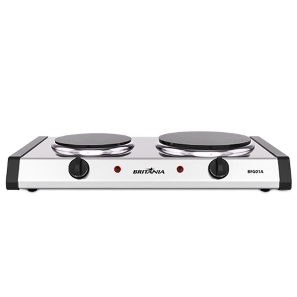 Fogão Elétrico Britânia 2 Bocas Aço Inox BFG01A