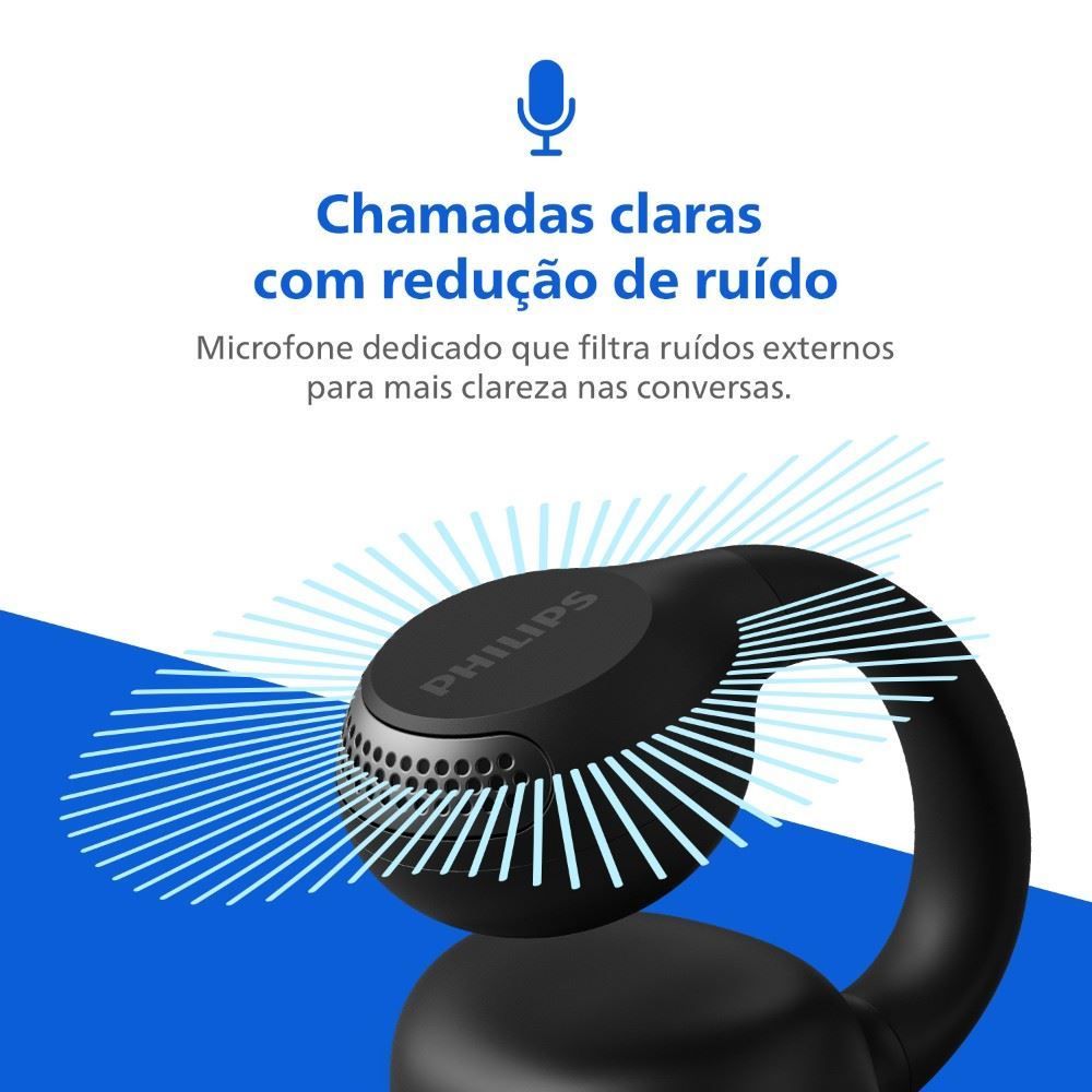 Fone de Ouvido Philips Tws Ear Clip Preto Taq2000