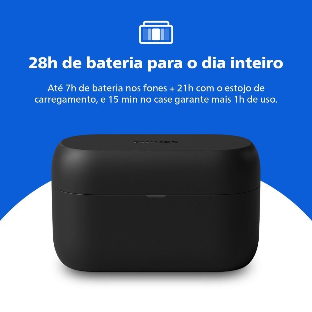 Fone de Ouvido Philips Tws Ear Clip Preto Taq2000