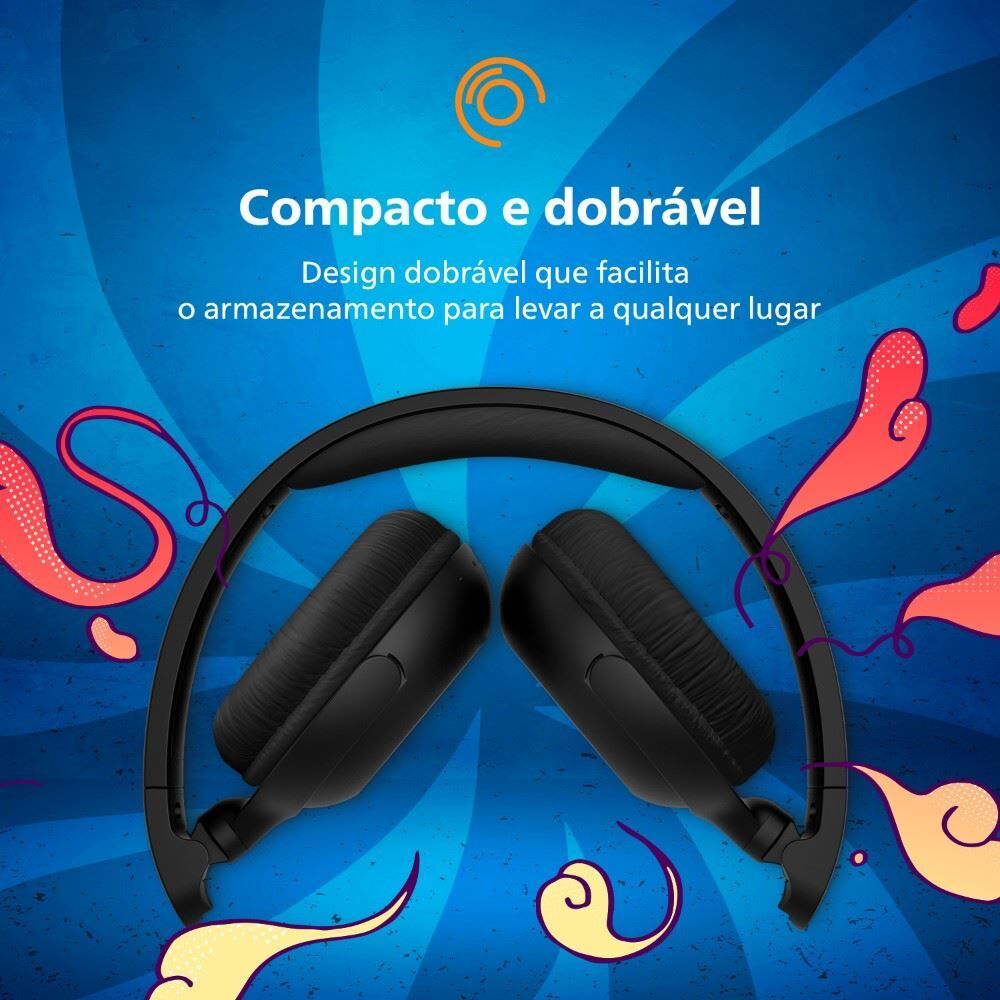 Fone de Ouvido Philips Headphone Bluetooth Tah2209bk - Preto