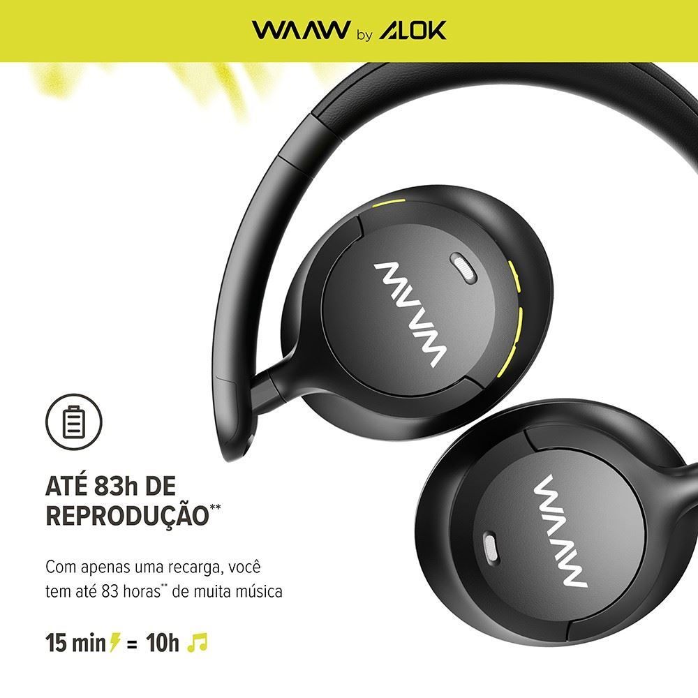 Fone de Ouvido Waaw Headphone Bluetooth Essence 200