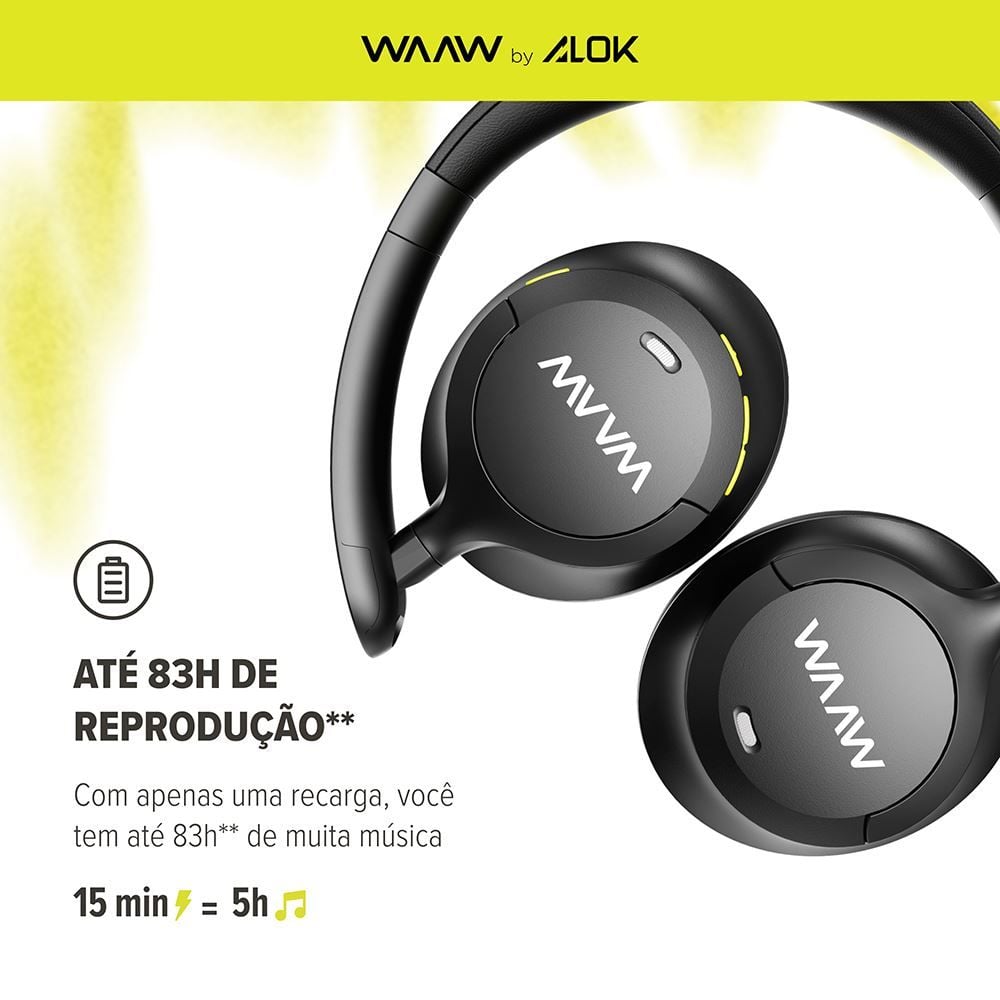 Fone de Ouvido Waaw Headphone Bluetooth Essence 200