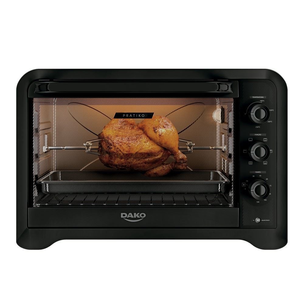 Forno Elétrico de Bancada Pratiko 70 Litros Com Espeto