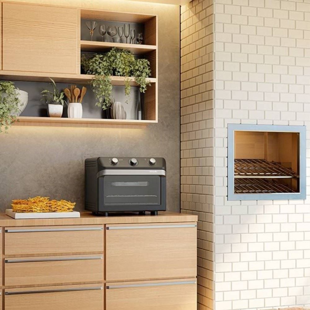 Forno Elétrico Fritadeira Fryer Mueller 35 Litros Preto MFB35G