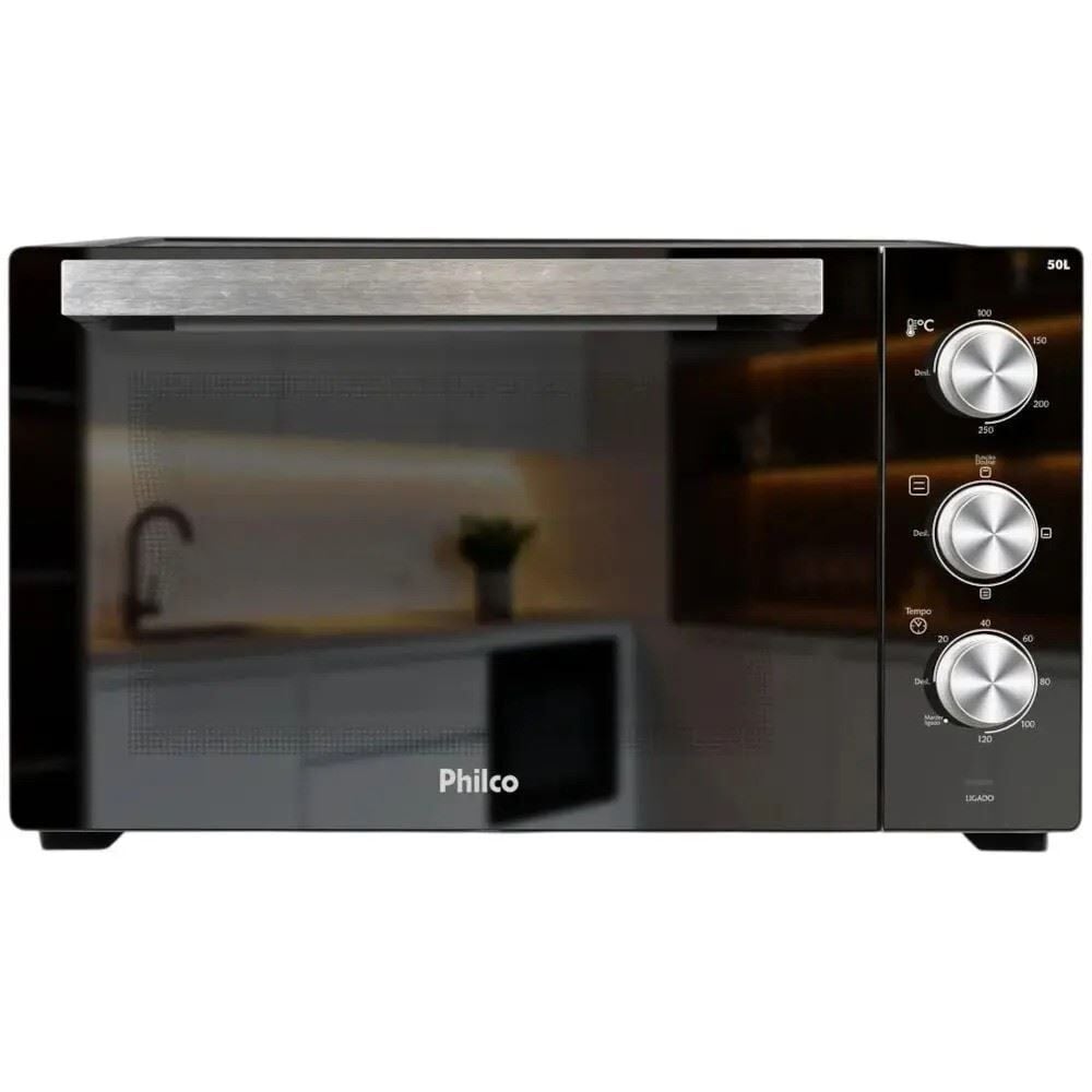 Forno Elétrico Philco 50 Litros Full Glass 4 Resistências PFE50PE